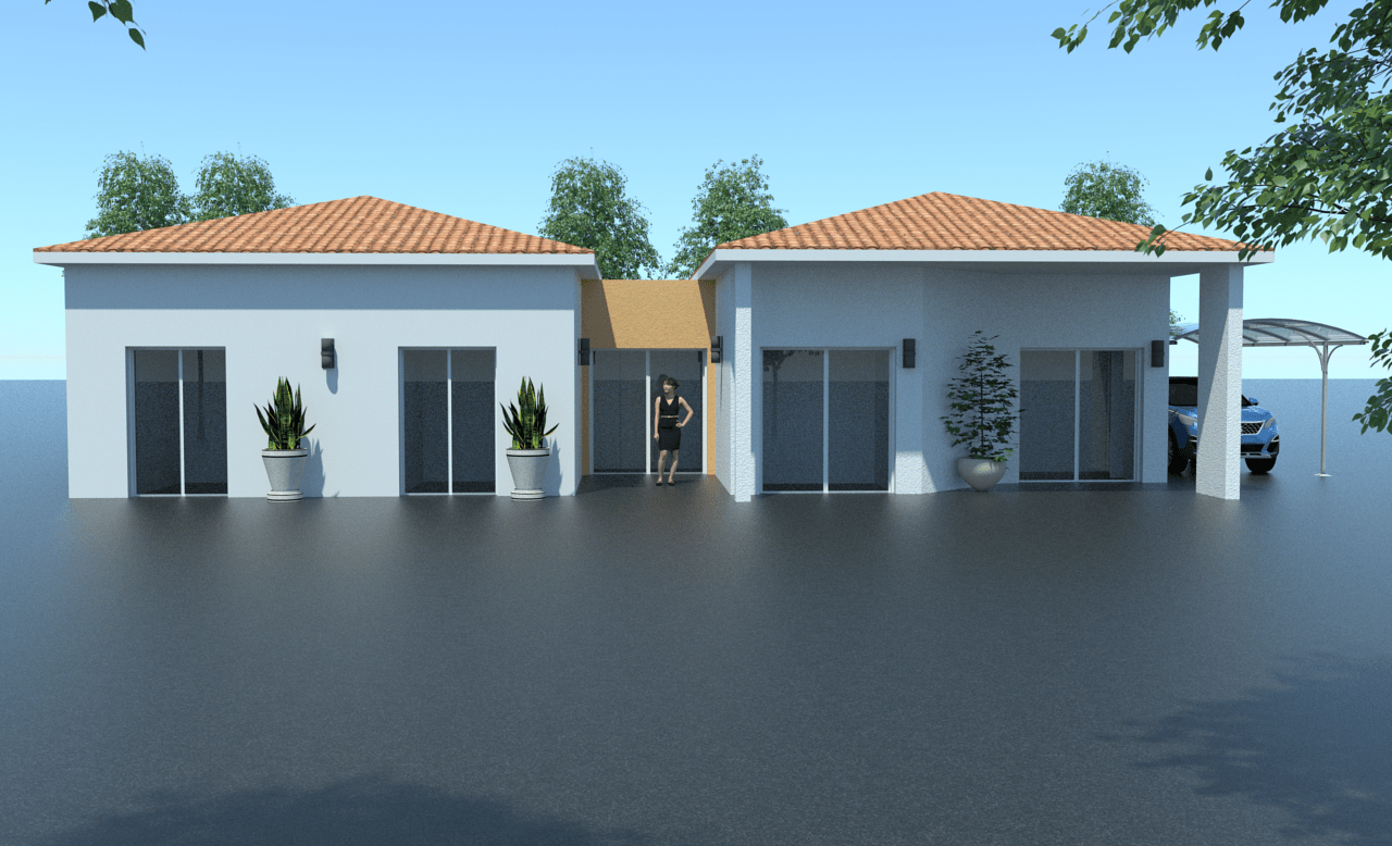 Façade sur jardin