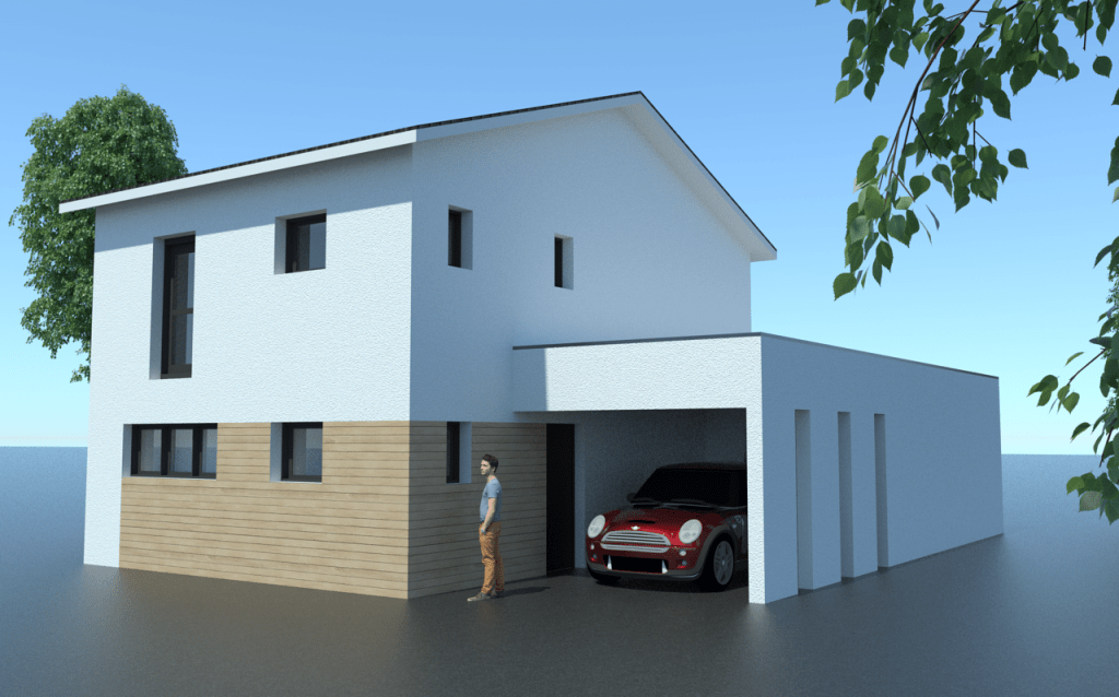 Façade côté abri de voiture